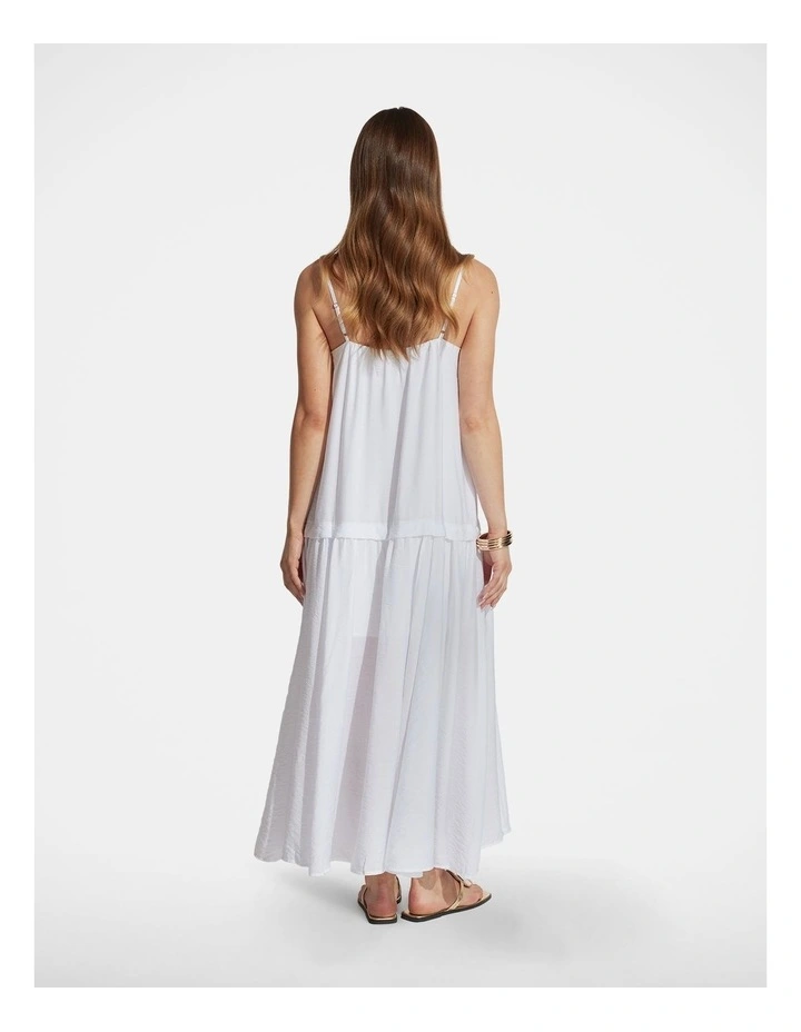 Mia Strappy Maxi Dress in White image 2