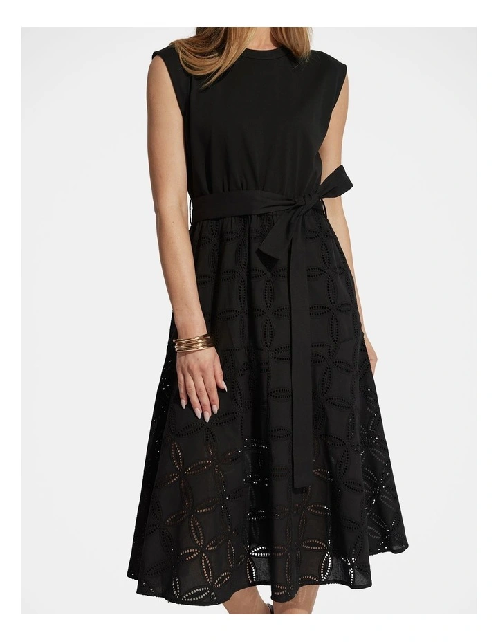 Eden Broderie Midi Dress image 3