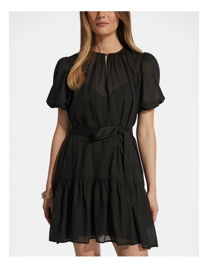 Dalia Mini Dress in Black image 3