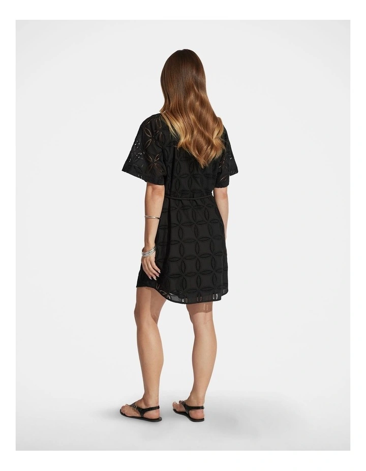 Alina Embroidered Dress in Black image 2