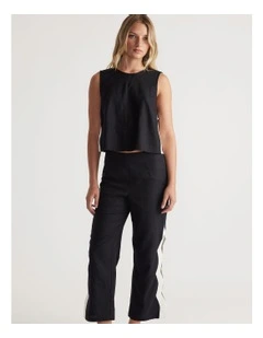Tess Scallop Pant in Black