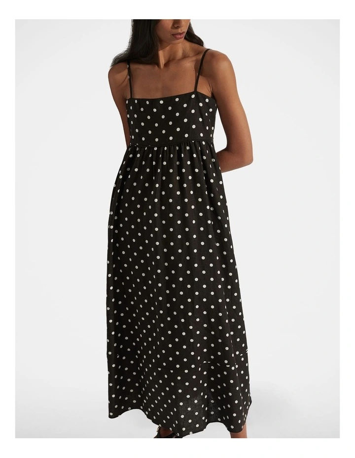 Allie Linen Blend Maxi Dress in Multi image 3