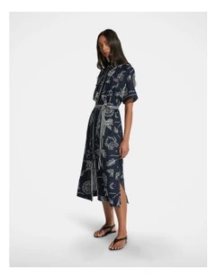 Madison Midi Shirt Dress in Multi
