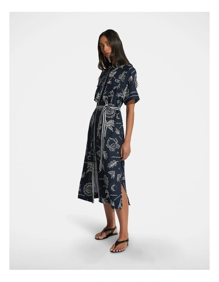 Madison Midi Shirt Dress in Multi image 1