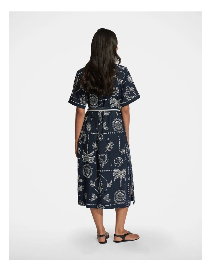 Madison Midi Shirt Dress in Multi image 2