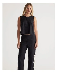 Tess Scallop Top in Black