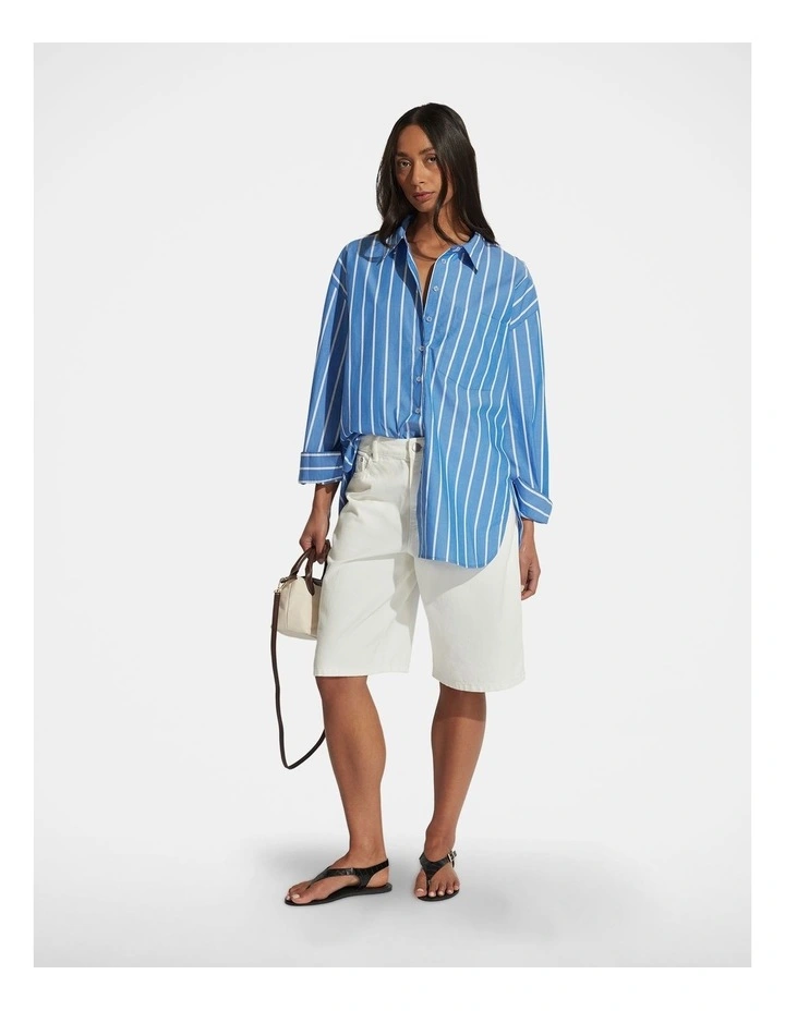 Ella Oversized Shirt in Blue image 1