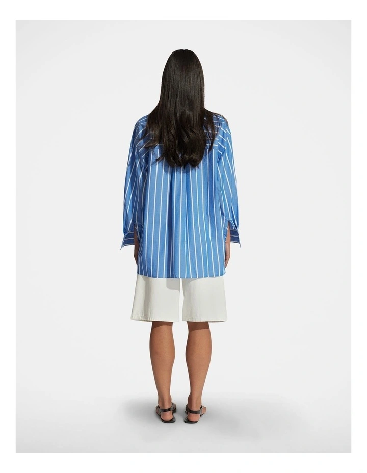 Ella Oversized Shirt in Blue image 2
