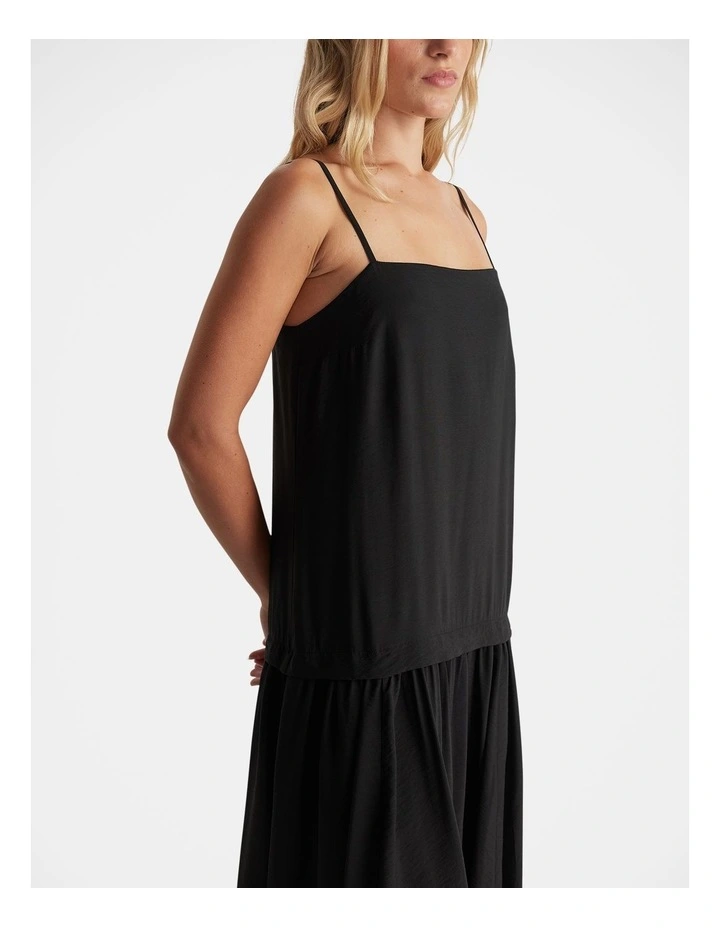 Mia Strappy Maxi Dress in Black image 3