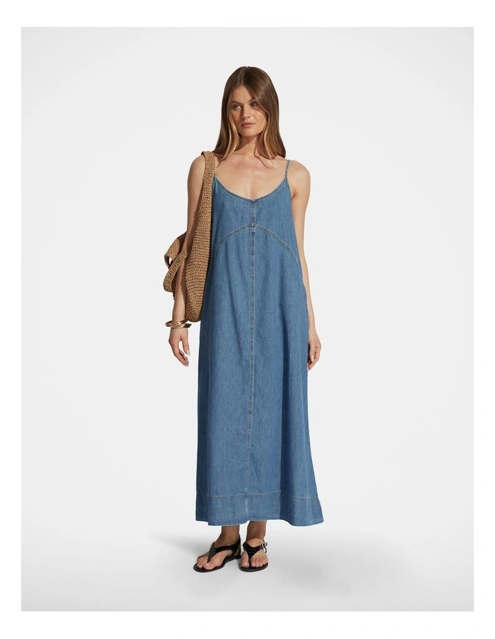 Vanessa V neck Denim Dress image 1