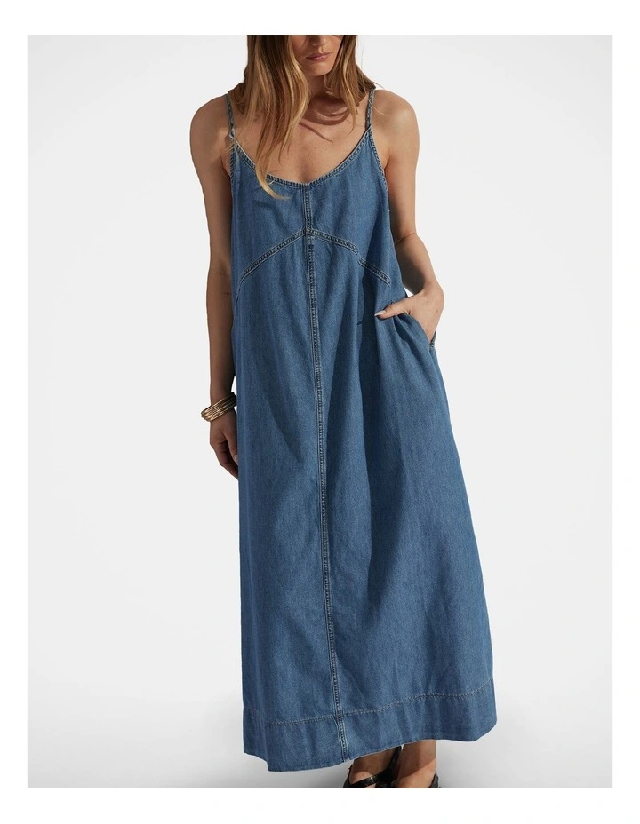 Vanessa V neck Denim Dress image 3