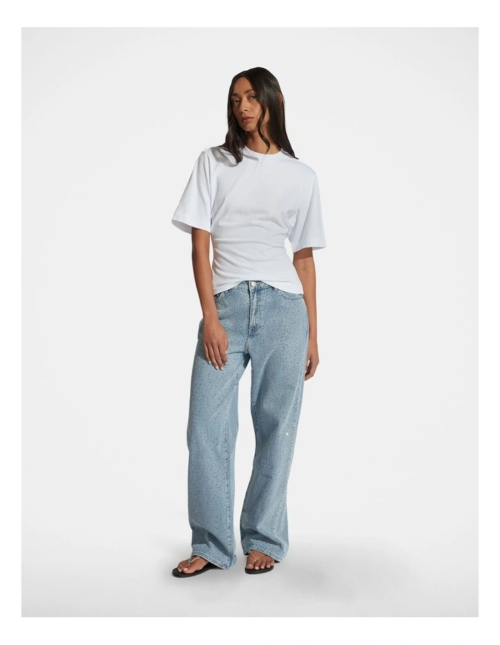 Maisy Structured Tee in White image 1