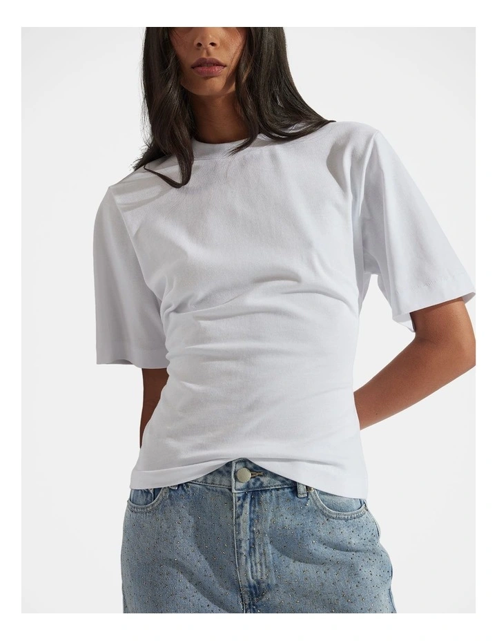 Maisy Structured Tee in White image 3