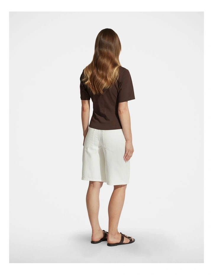 Maisy Structured Tee in Brown image 2