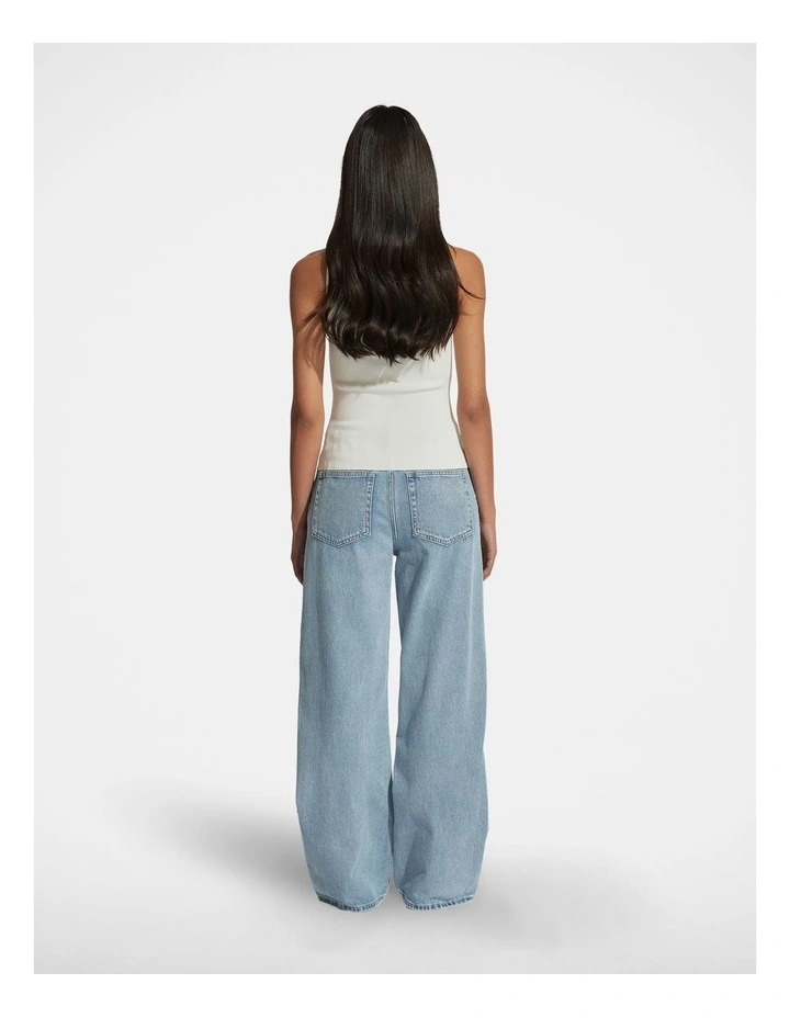 Kelsey Square Neck Tank in Cream image 2