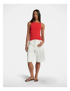 Kelsey Square Neck Tank in Orange