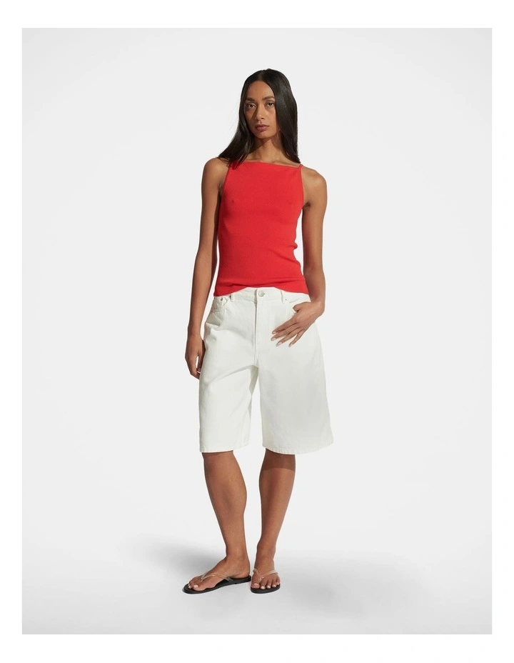 Kelsey Square Neck Tank in Orange image 1