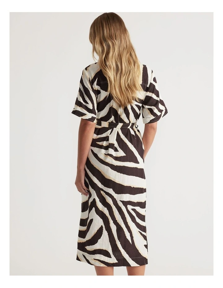 Madison Midi Shirt Dress in Black image 2