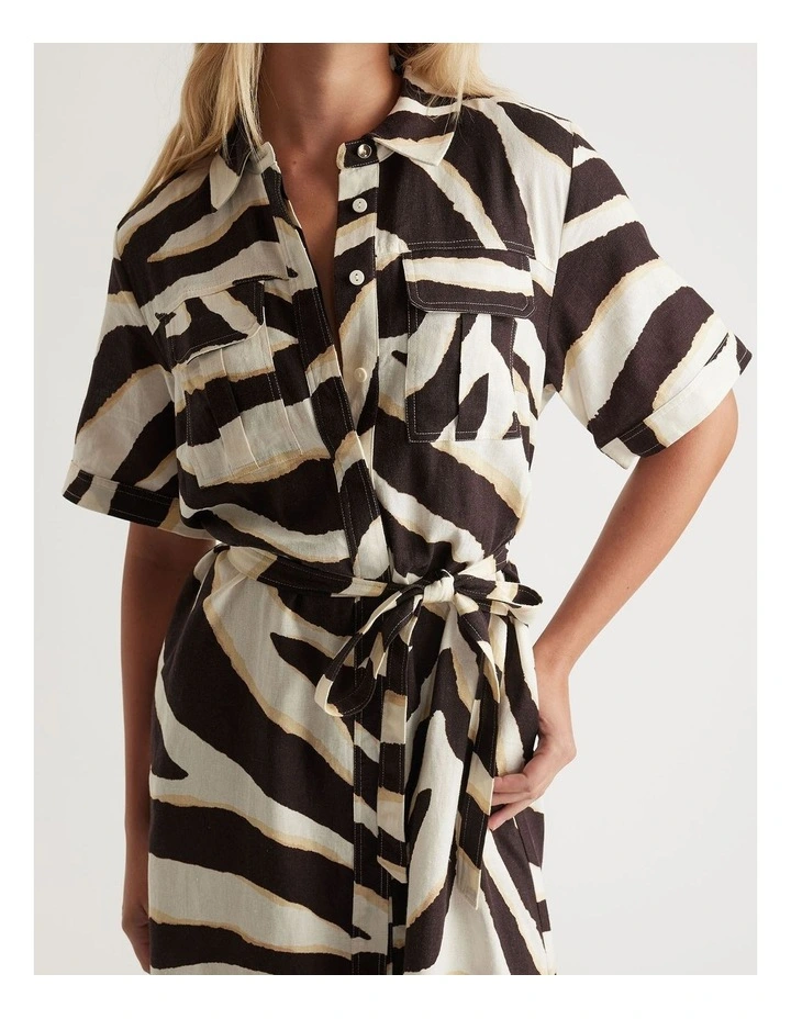 Madison Midi Shirt Dress in Black image 3