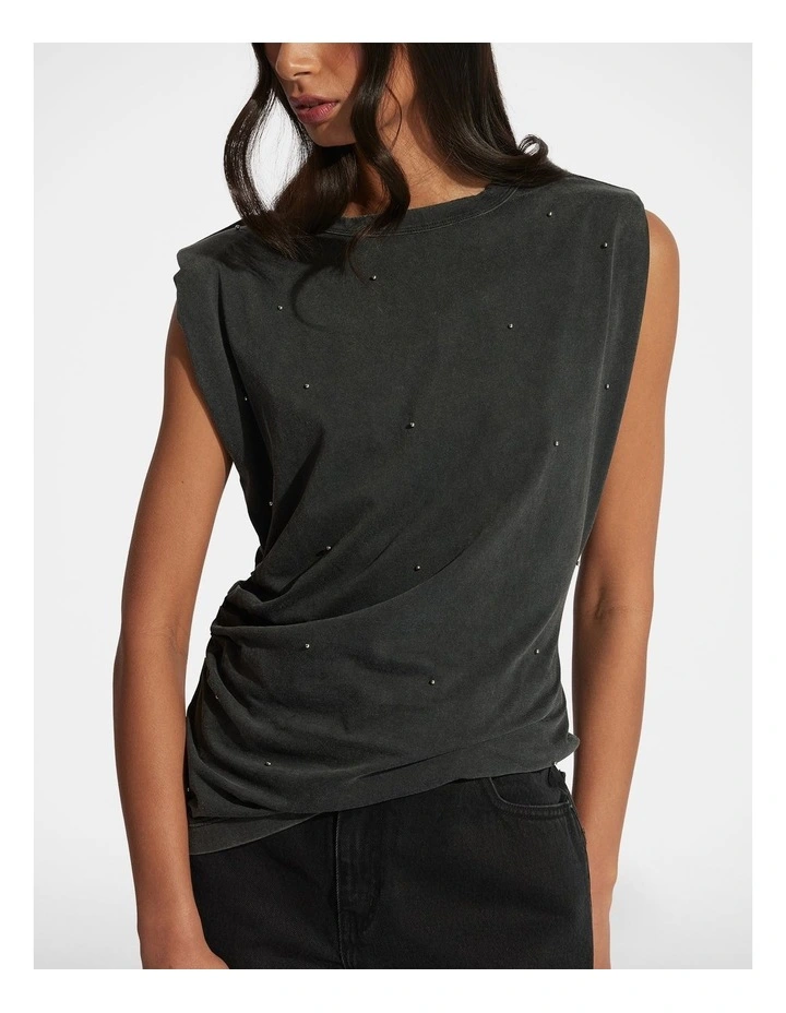 Aya Shoulder Pad Studded Tank image 3