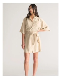 D-Luxe Linen Blend Short Dress
