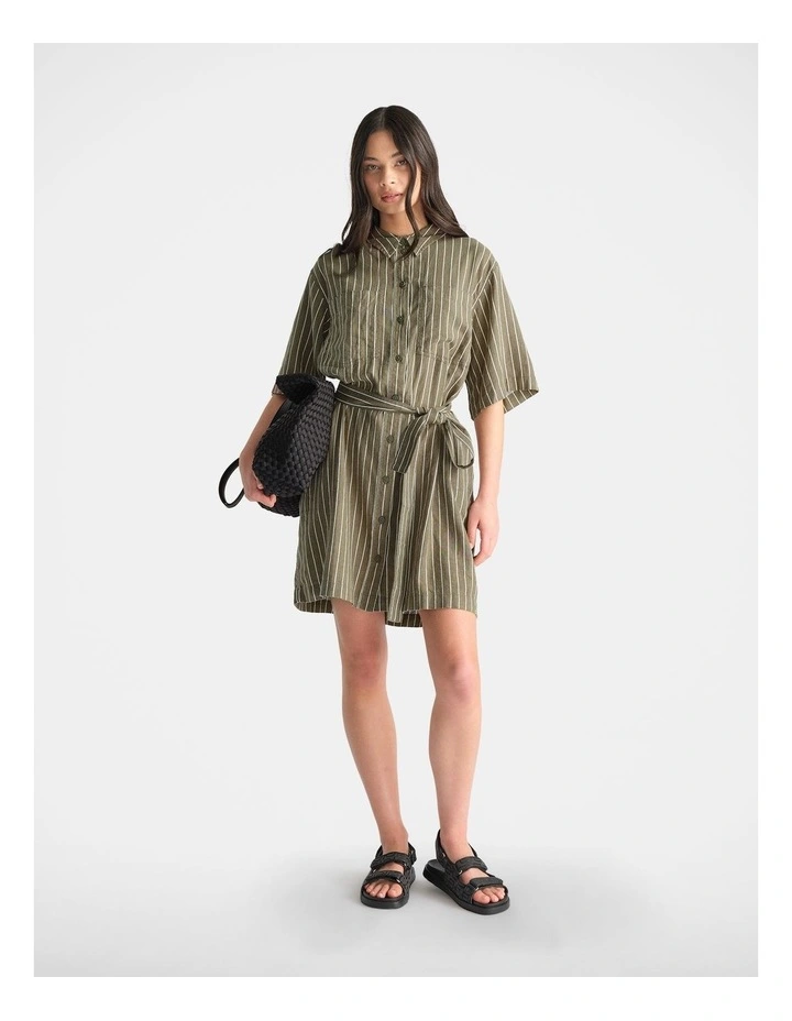 D-Luxe Linen Blend Short Dress image 1