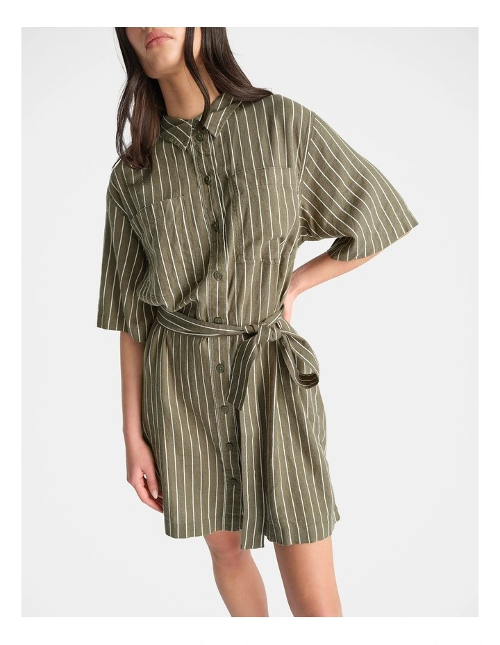 D-Luxe Linen Blend Short Dress image 3