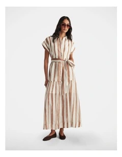 Tamara Tiered Maxi Shirt Dress