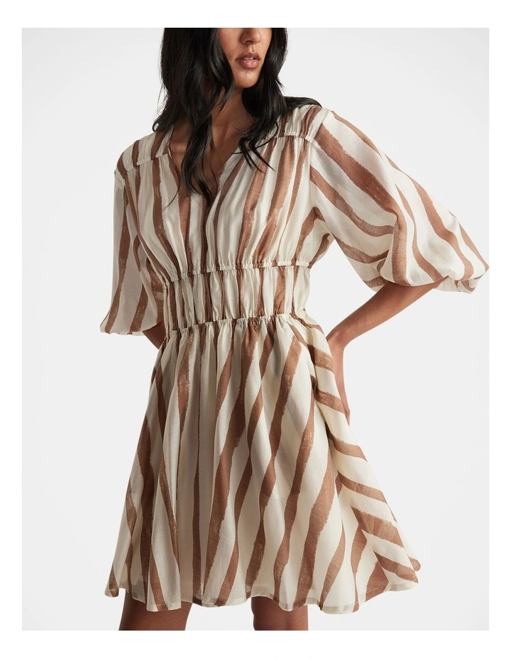 Mila Tiered Mini Dress in Multi image 3