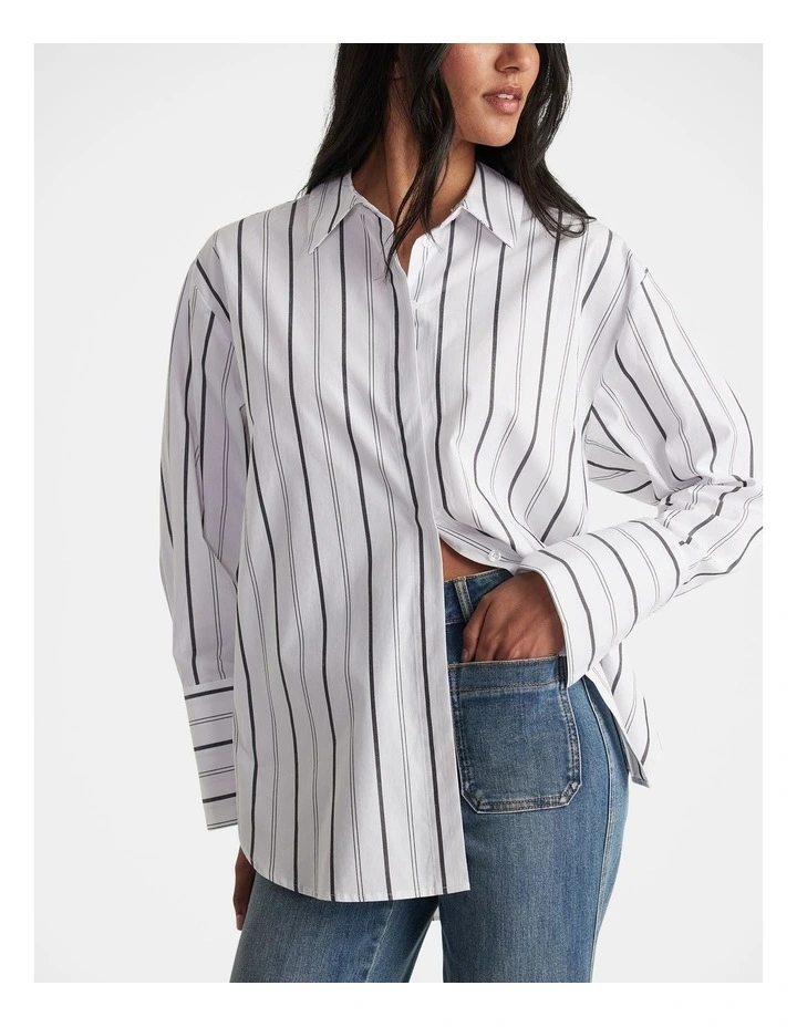 Ivy Button Shirt in White image 3