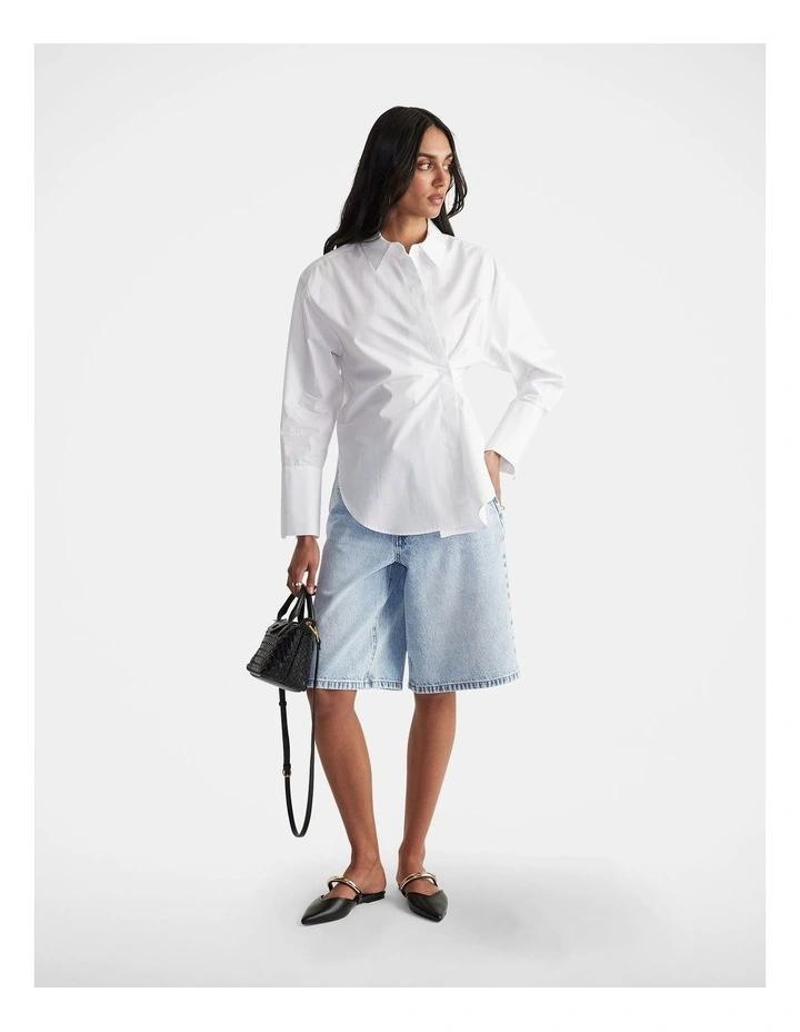 Ivy Button Shirt in White image 1