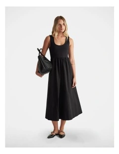 Lucie Spliced Midi Dress