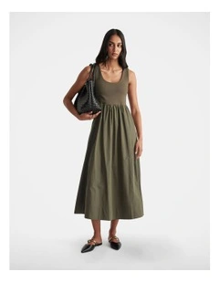 Lucie Spliced Midi Dress