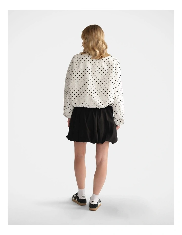 Bubble Mini Skirt in Black image 2