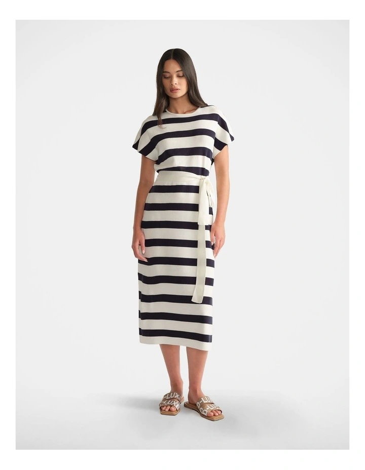 Knit Midi Dress in Multi image 1