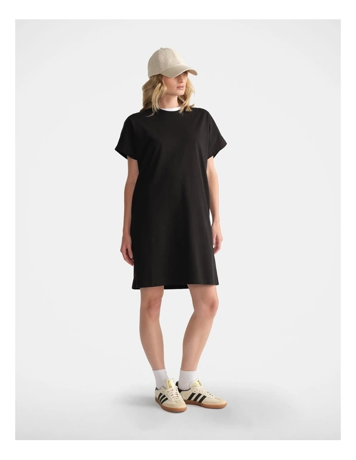 Short Tee Dress in Black image 1