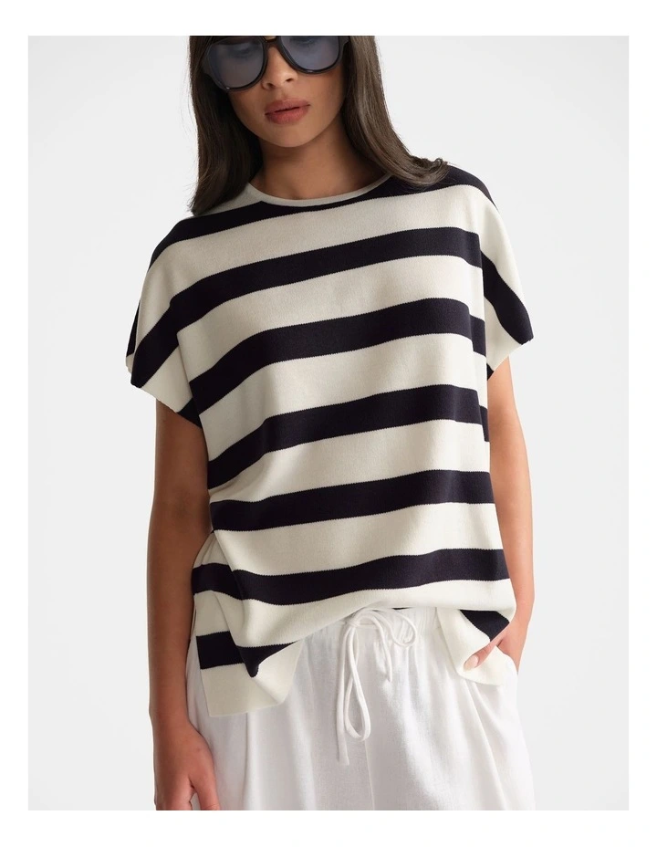 Knit T-shirt in Multi image 3