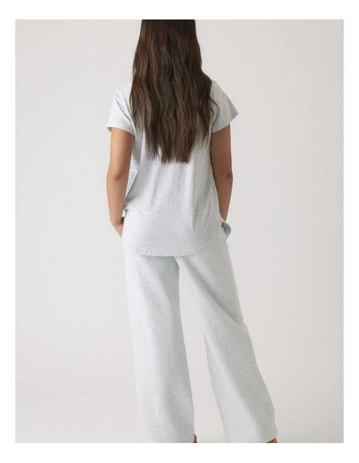 Girls Heritage Tee in Ice Grey Marle/Spakl image 2