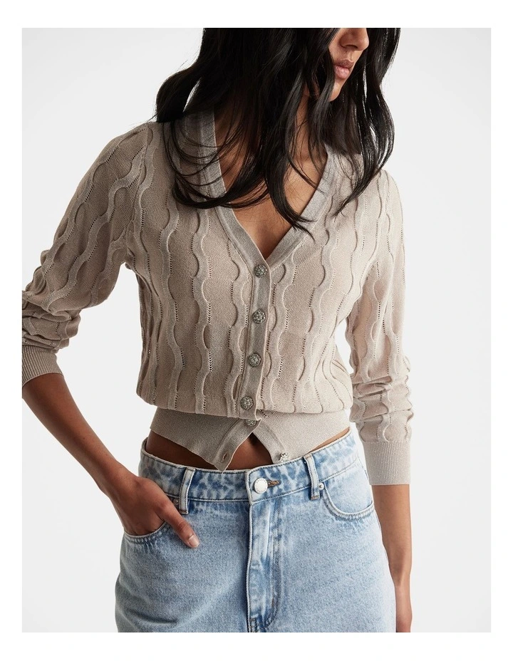 Lauren Lurex Knit Cardigan image 3