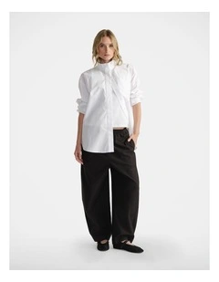 D-Luxe Barrel Twill Pant in Black