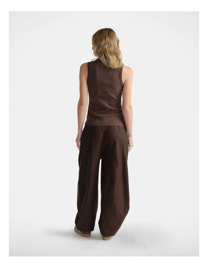 D-Luxe Barrel Twill Pant in Brown image 2