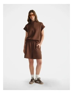 Neoprene Shorts in Brown