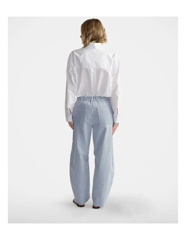 Stripe Barrel Jeans in Blue image 2