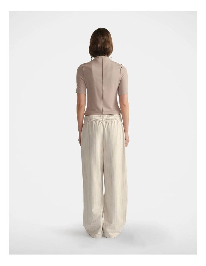 Pinstripe Pant in Oat image 2