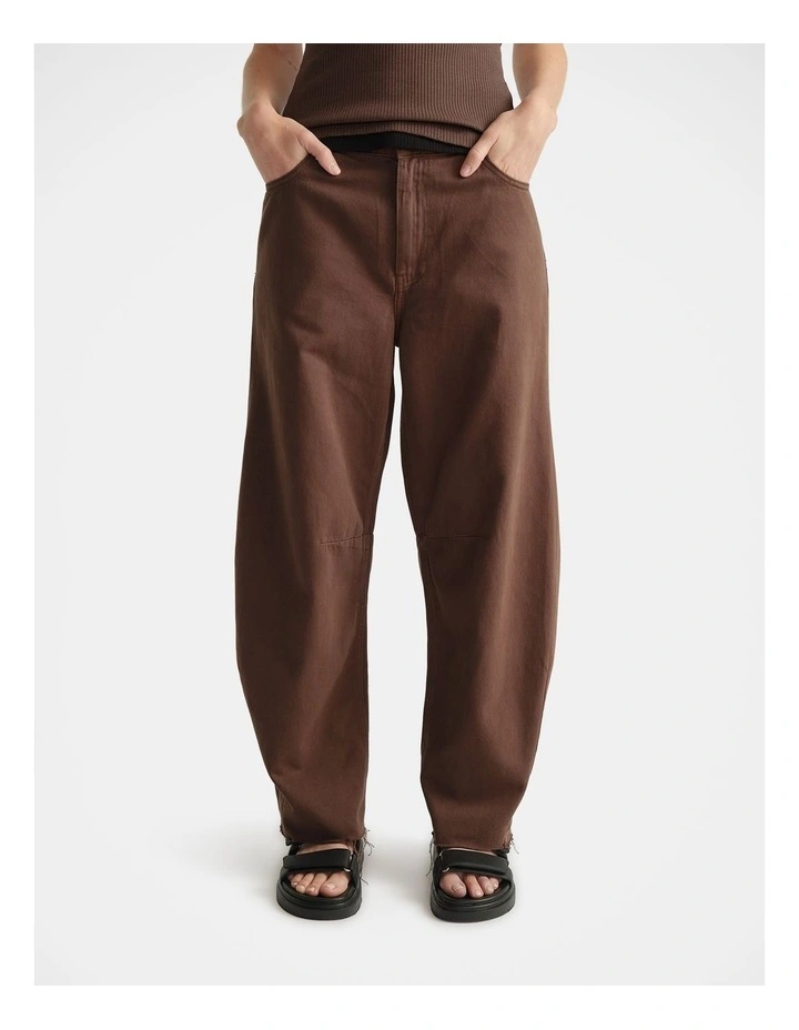 Denim Horseshoe Jeans in Brown image 3