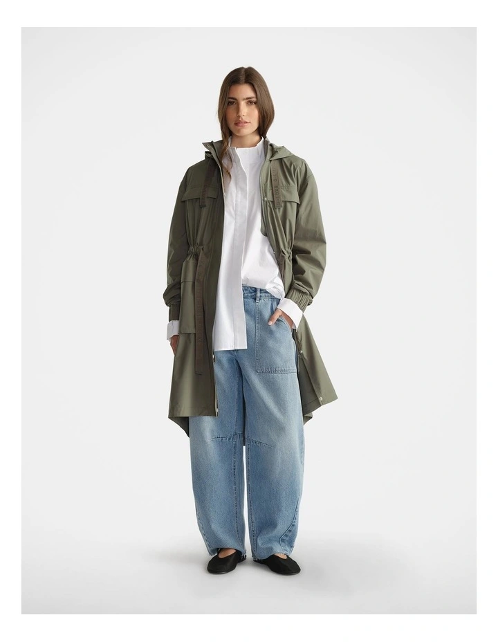 Rain Jacket in Thyme Green image 1