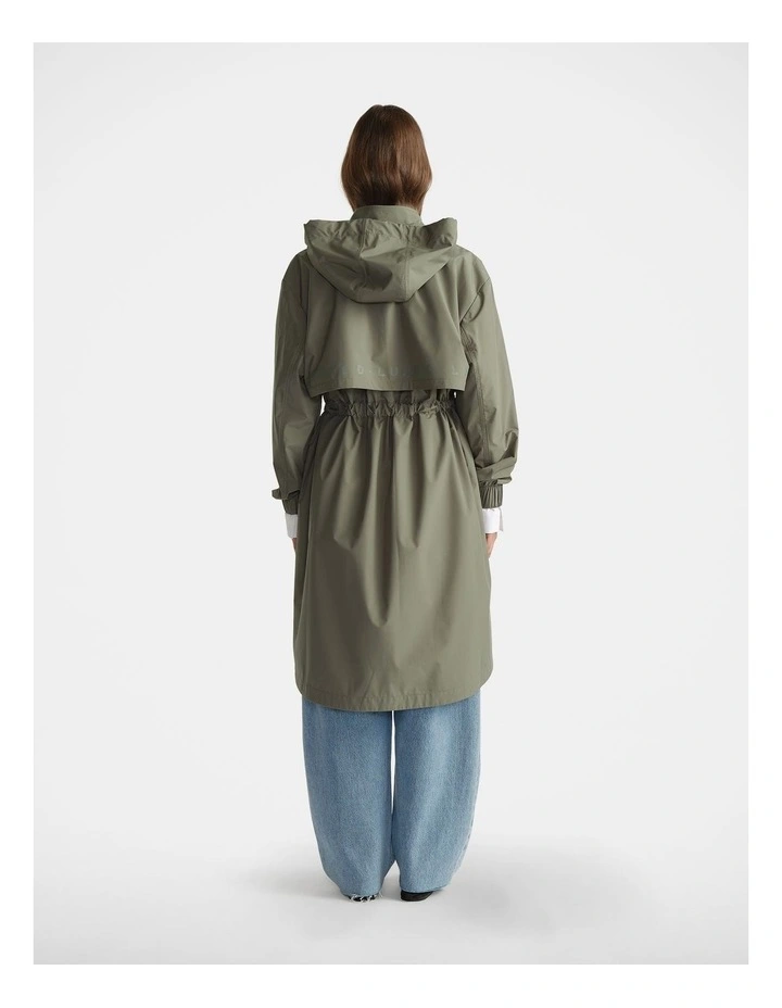 Rain Jacket in Thyme Green image 2
