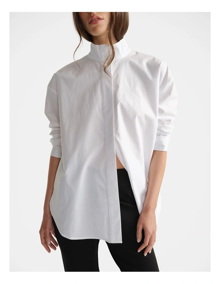 Button Up Shirt in White image 3
