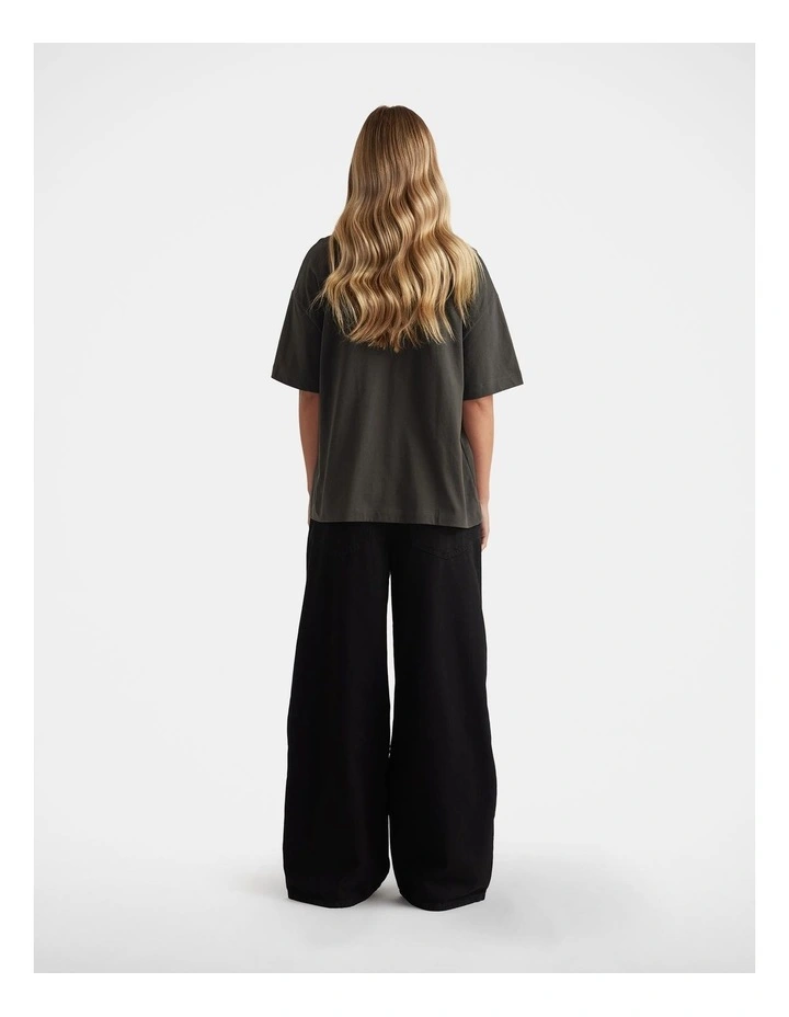 New York Print Tee in Black image 2