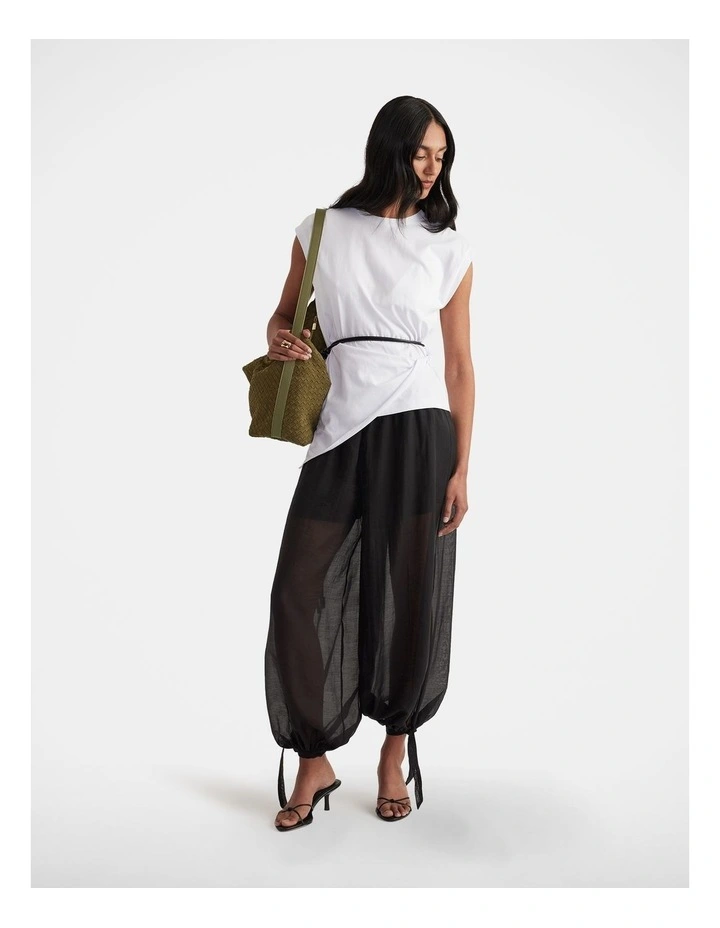 Rachel Twist Detail Top in White image 1